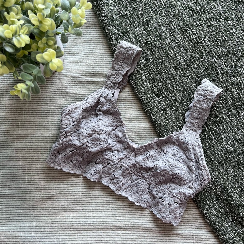 aerie | Gray Lace Bralette